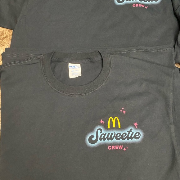 Saweetie X McDonald’s S-XL Short Sleeve Black Crew - Picture 4 of 6